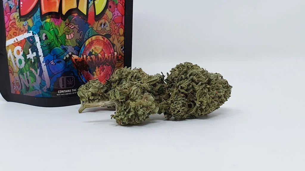 Rainbow Belts cannabis flower from the original UK review archive.